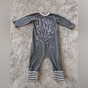 🌶️ Rags Gray and Purple Romper 3/4T
